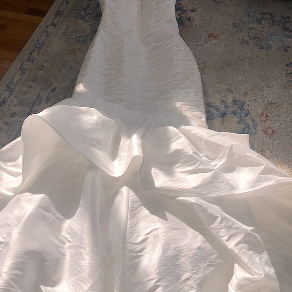 Ruched Taffeta Mermaid Wedding Gown - Picture 4 of 5